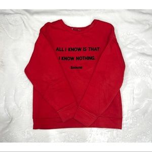 Zara Red Sweatshirt || Small